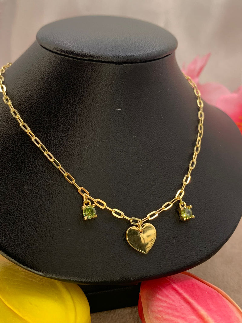 Collana cuore green
