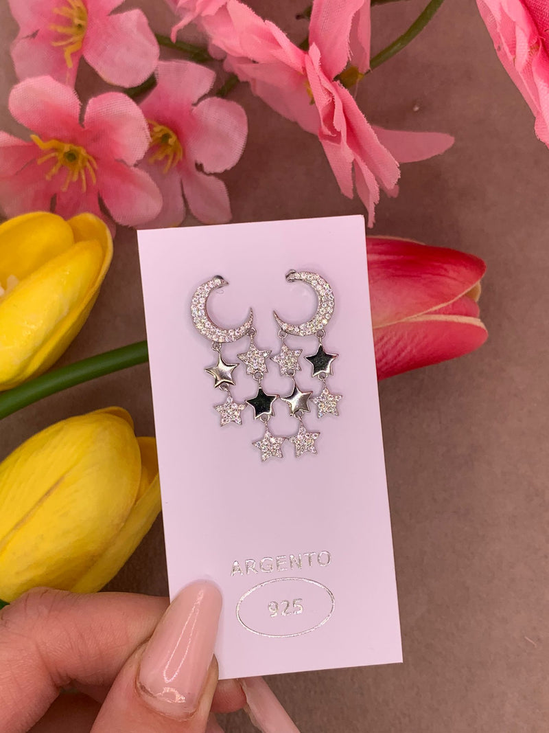 Orecchini luna e stelle