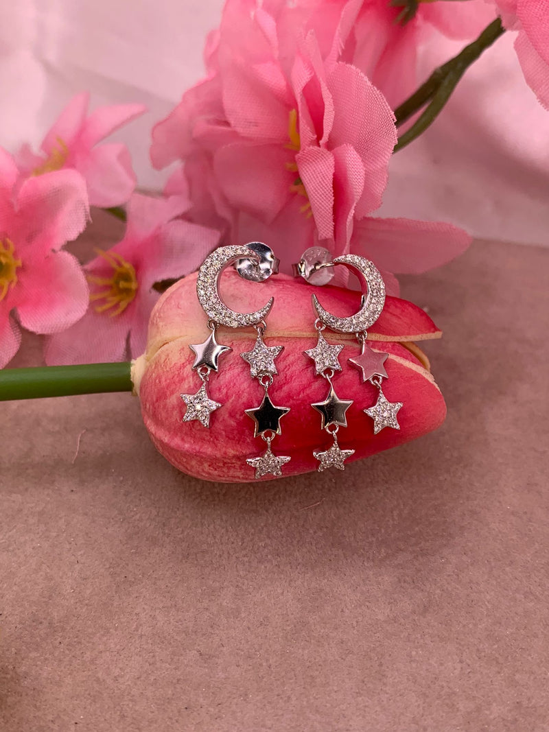 Orecchini luna e stelle