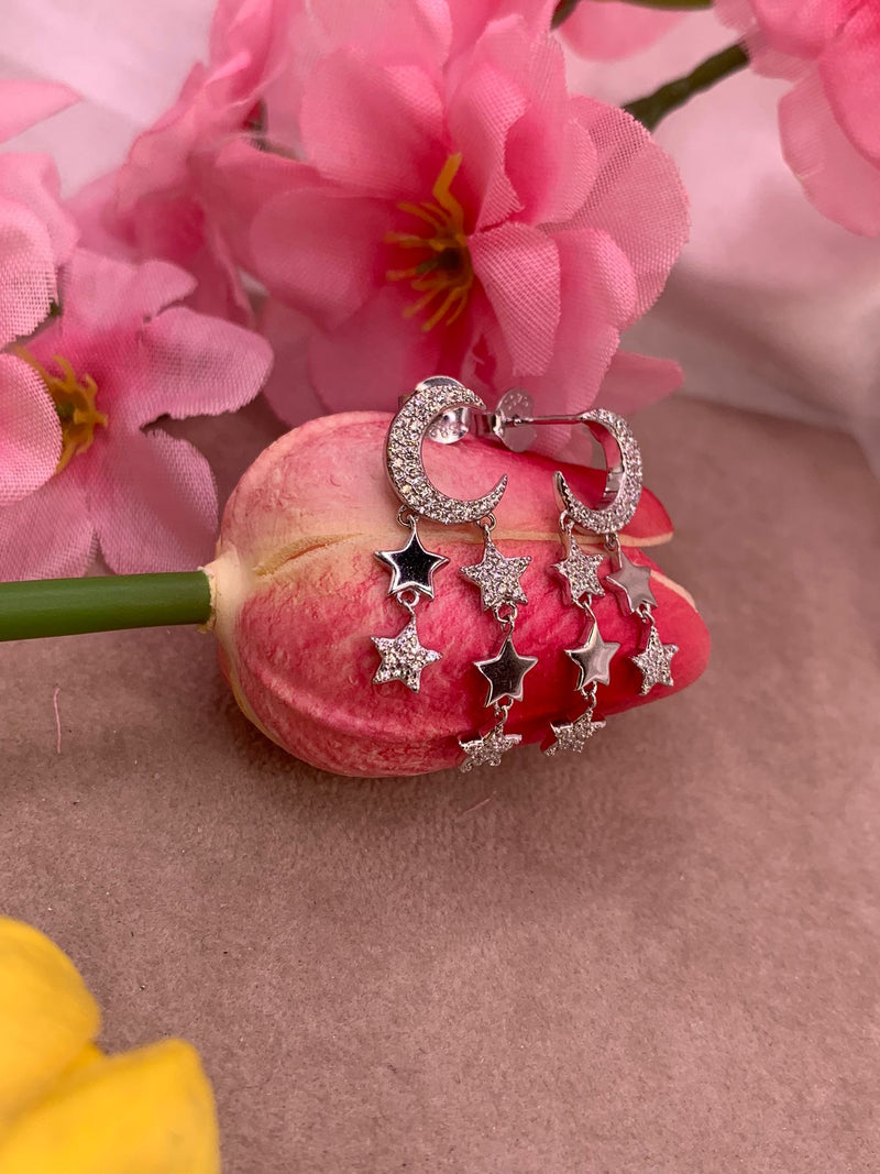 Orecchini luna e stelle