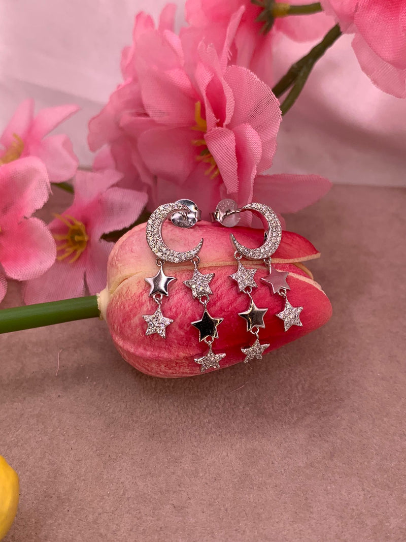 Orecchini luna e stelle