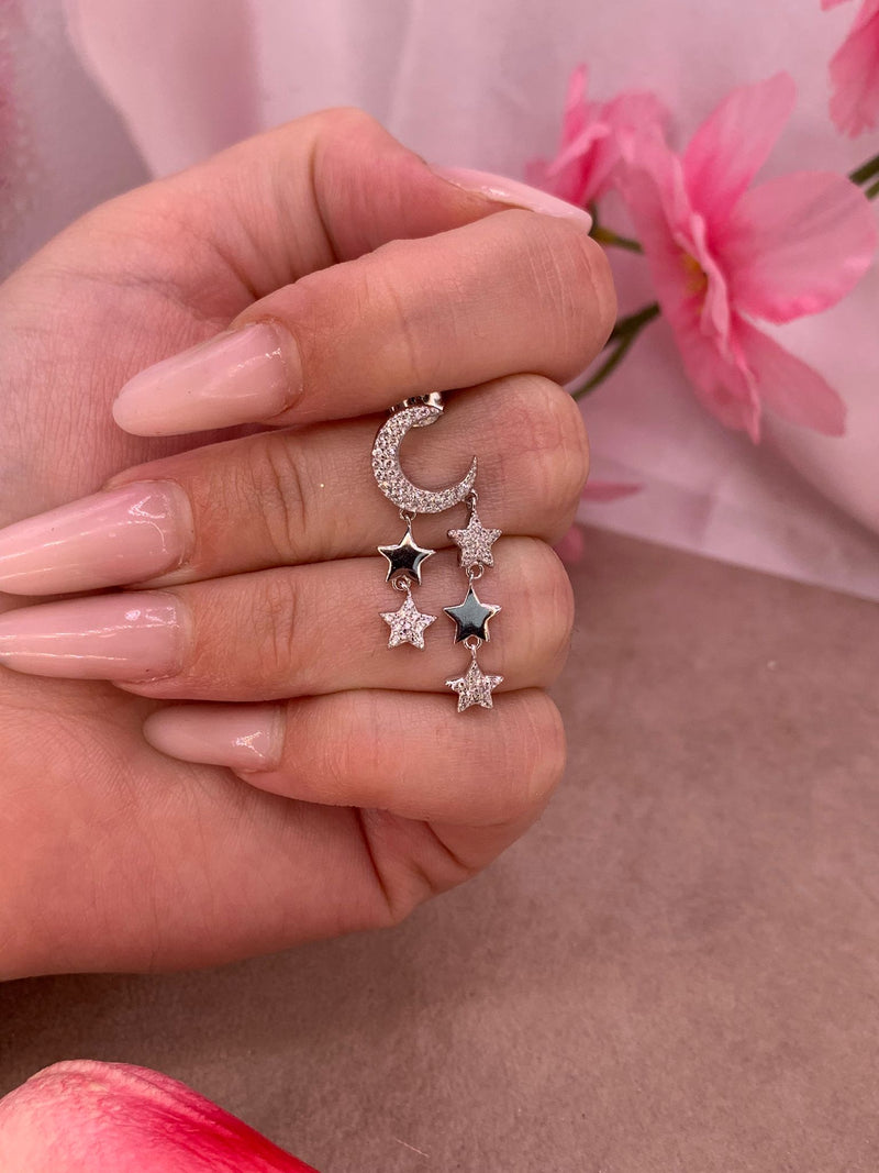 Orecchini luna e stelle