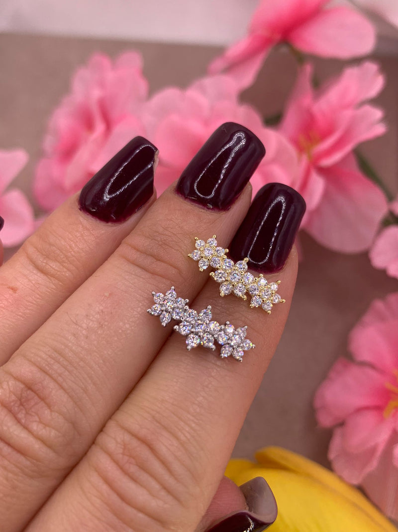 Orecchini flower tris