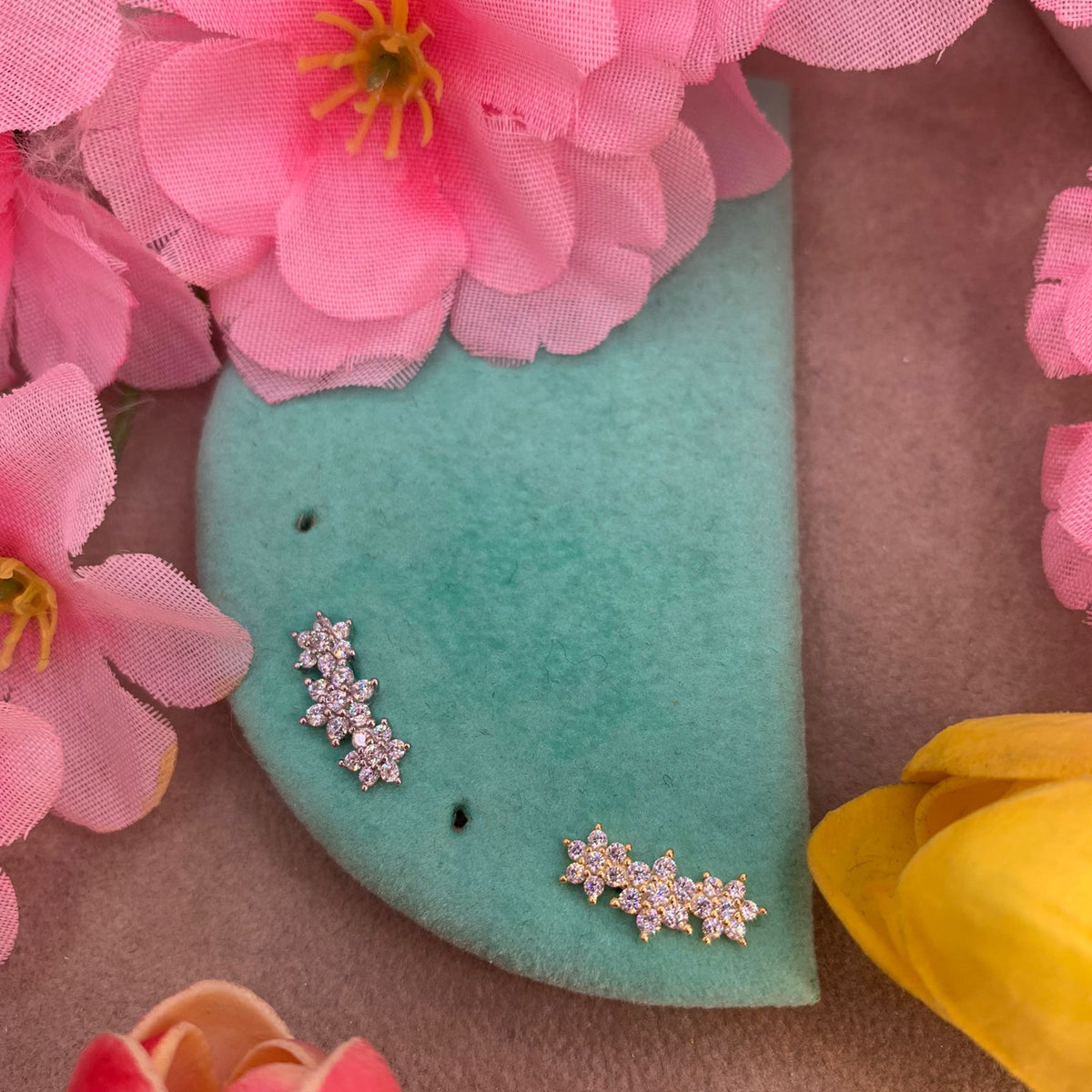 Orecchini flower tris