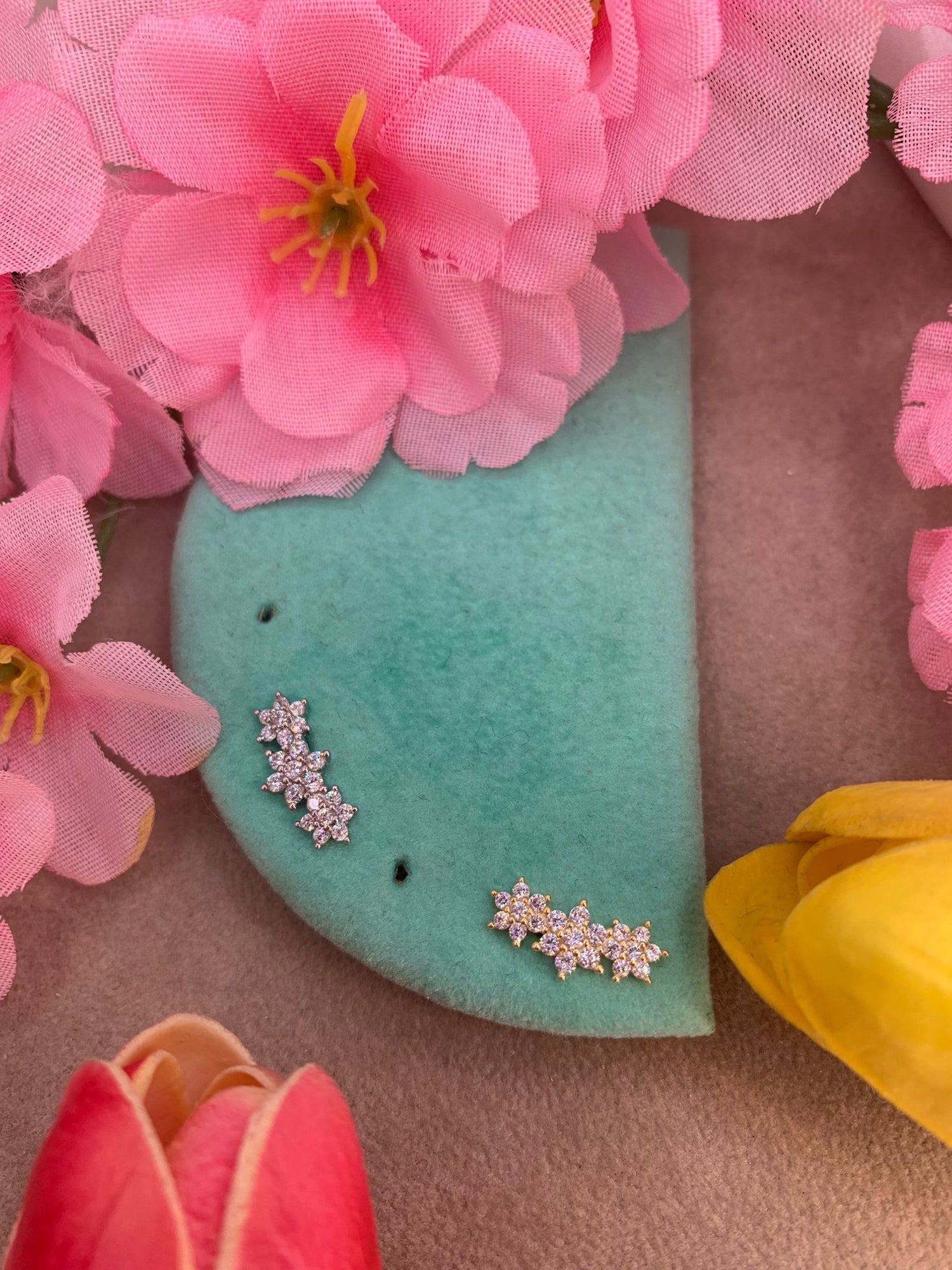 Orecchini flower tris