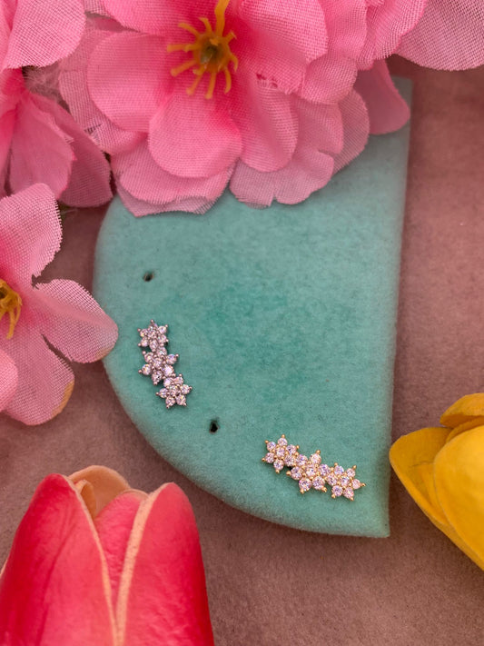 Orecchini flower tris