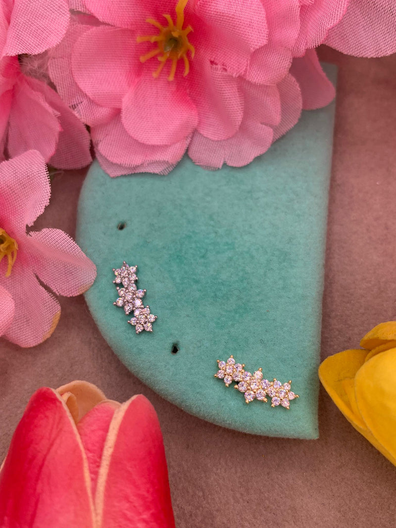 Orecchini flower tris