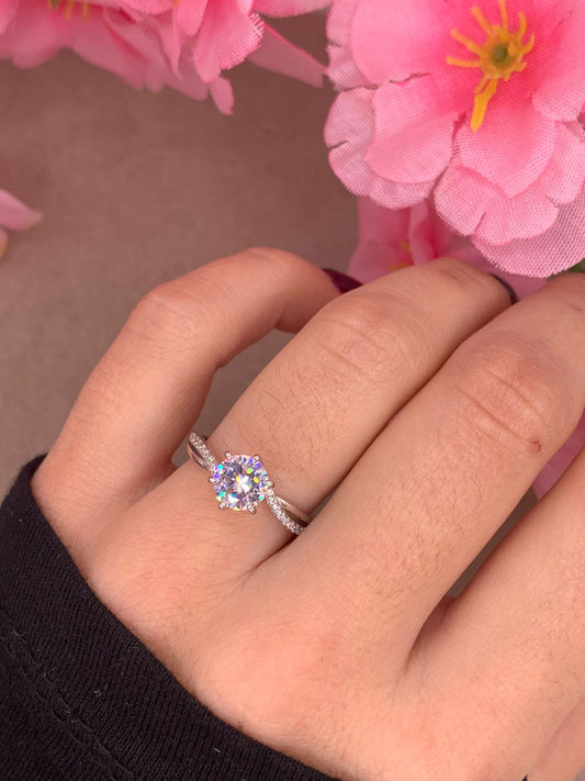 Anello solitario intreccio new