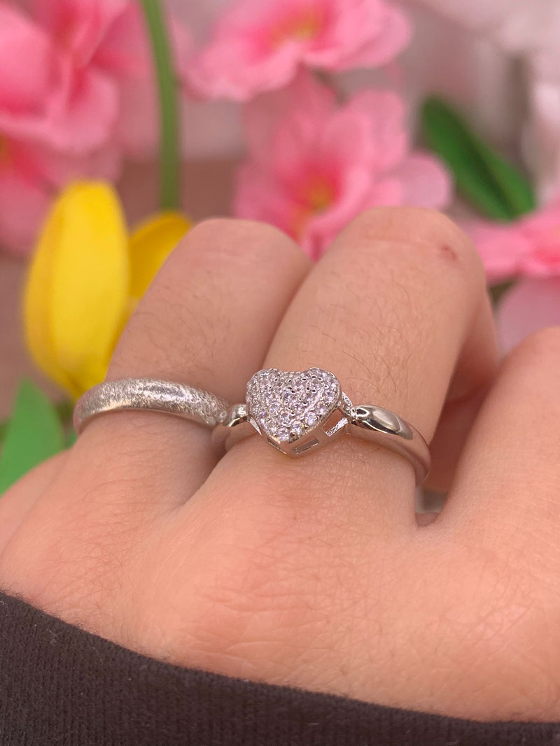 Anello cuore bubble
