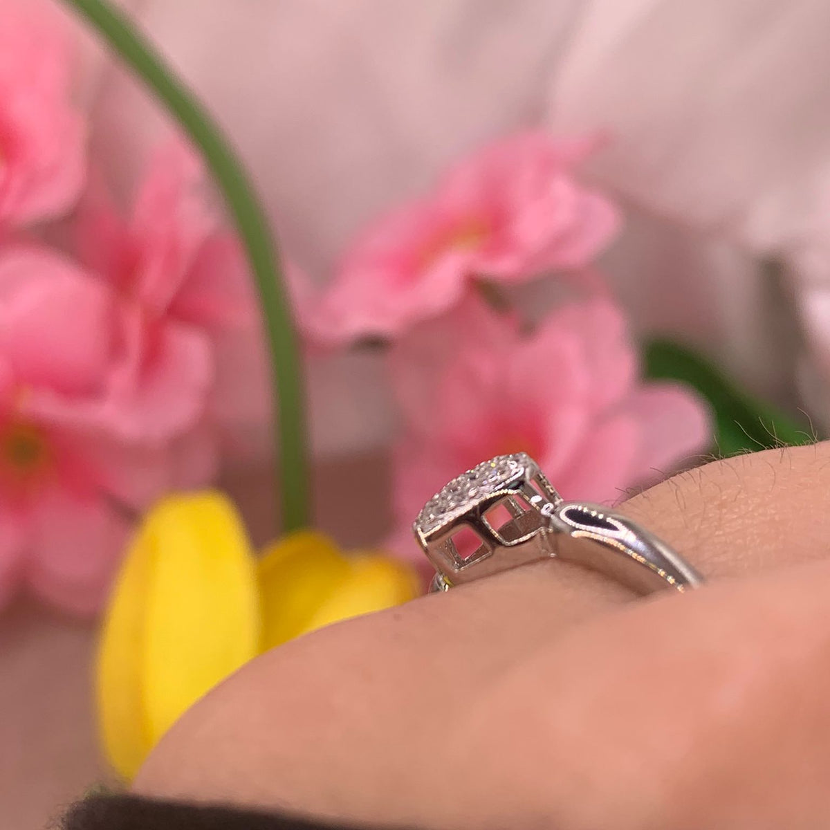 Anello cuore bubble
