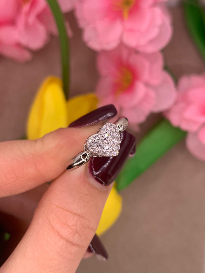 Anello cuore bubble