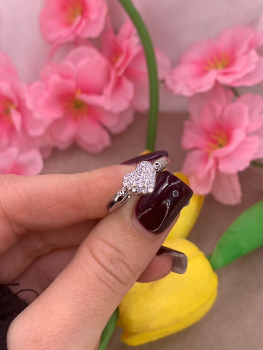 Anello cuore bubble