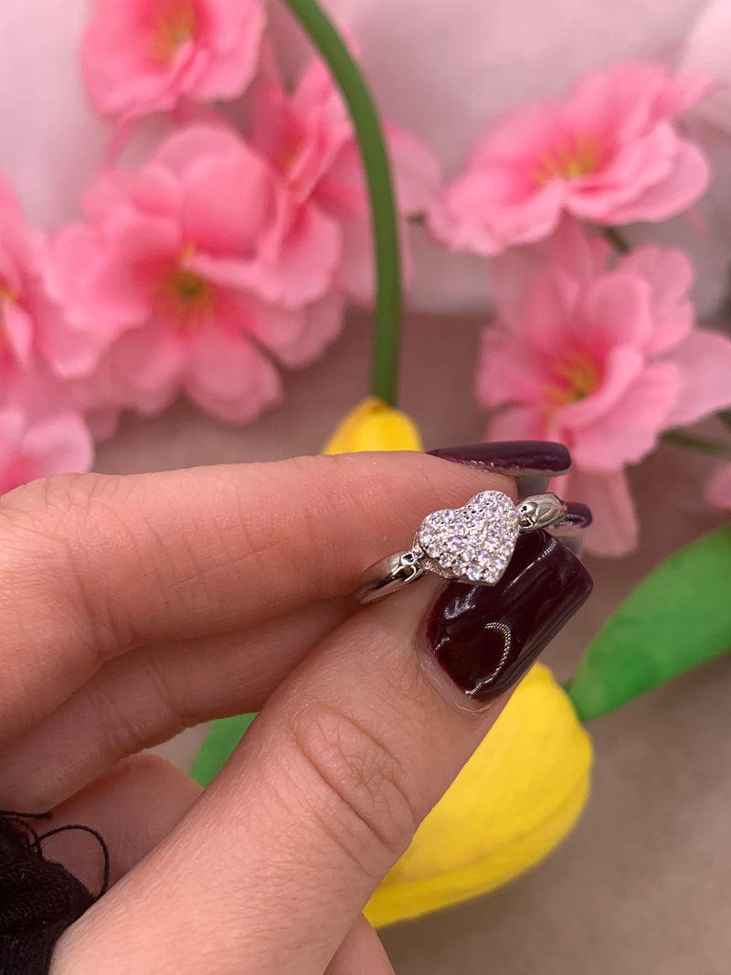Anello cuore bubble