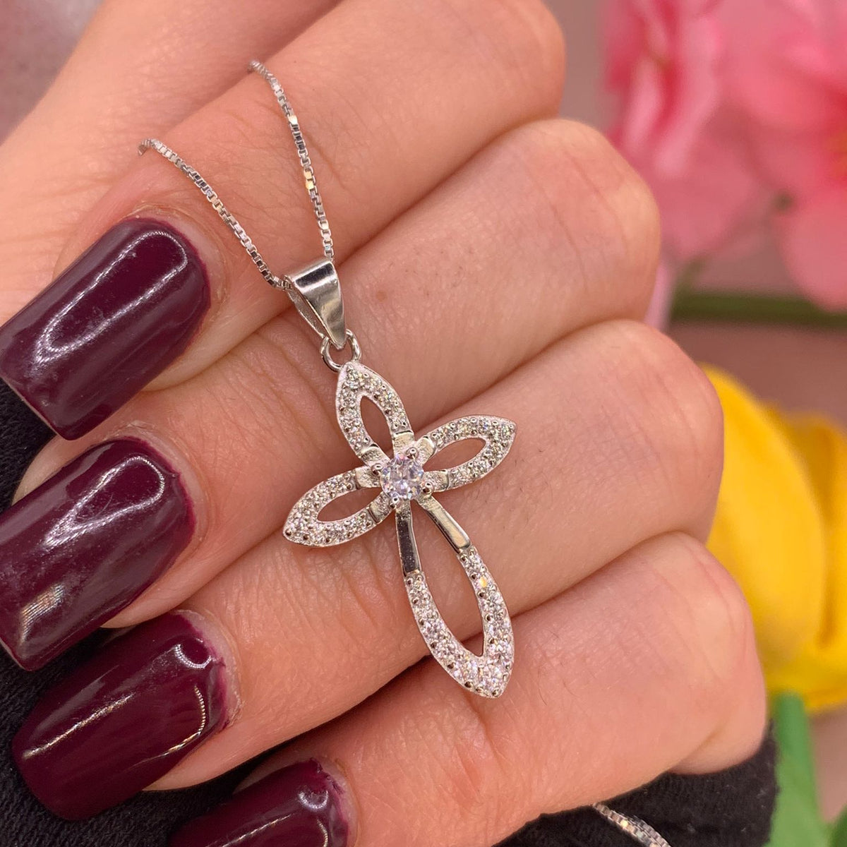 Collana croce kimberly