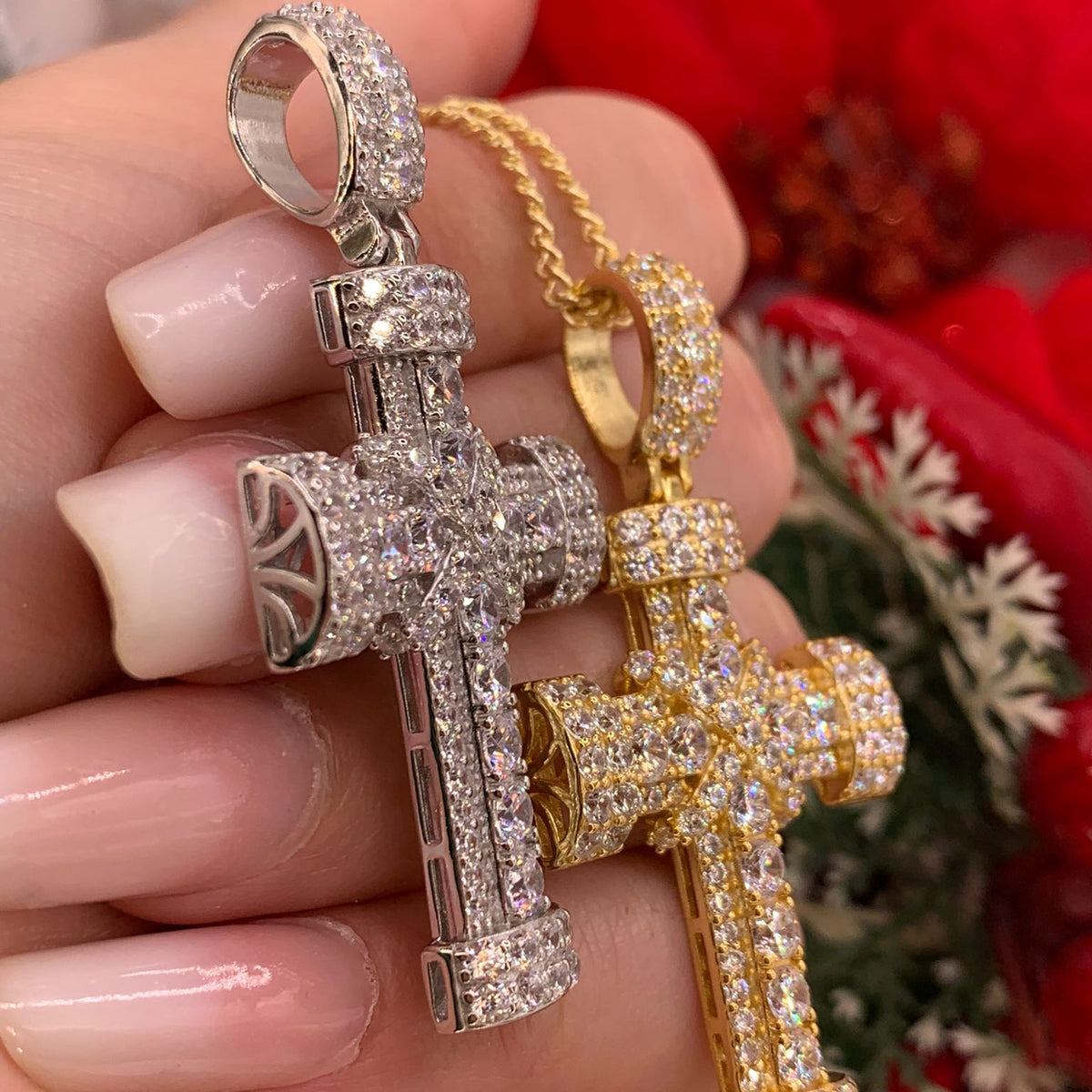 Collana croce repper