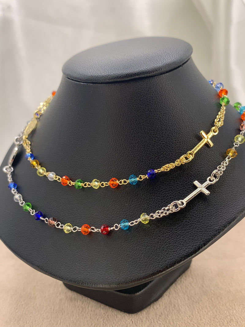 Rosario girocollo multicolor