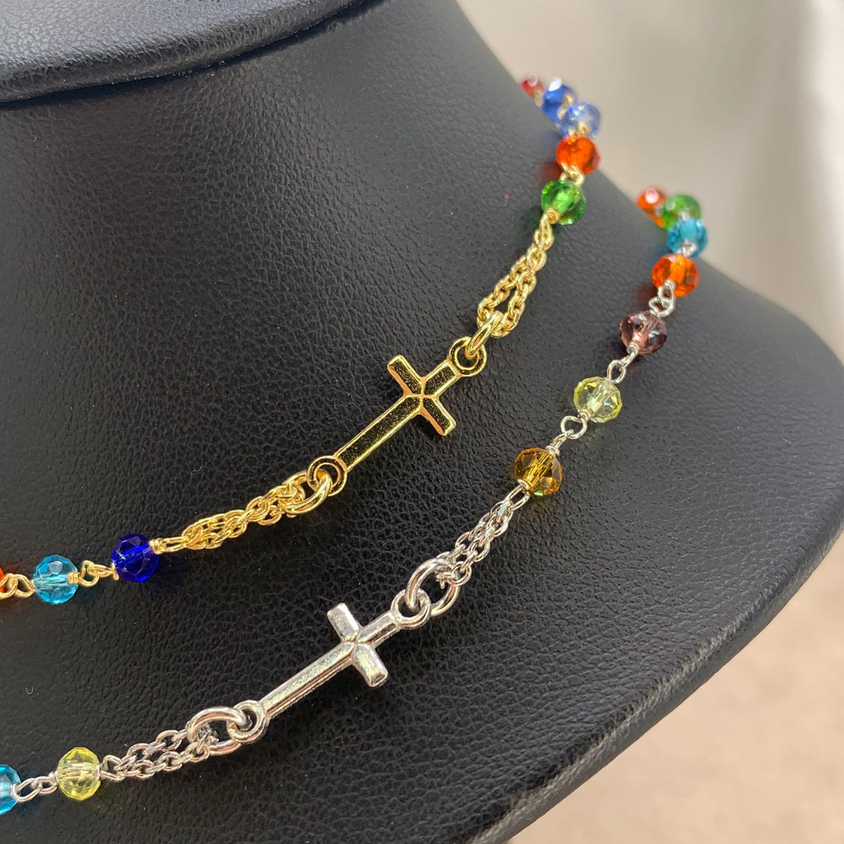 Rosario girocollo multicolor