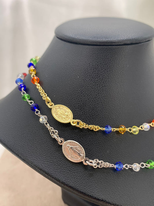 Rosario girocollo multicolor