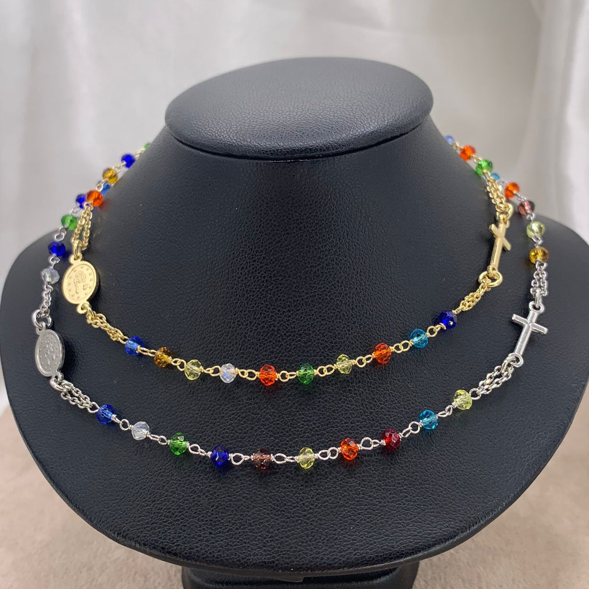 Rosario girocollo multicolor