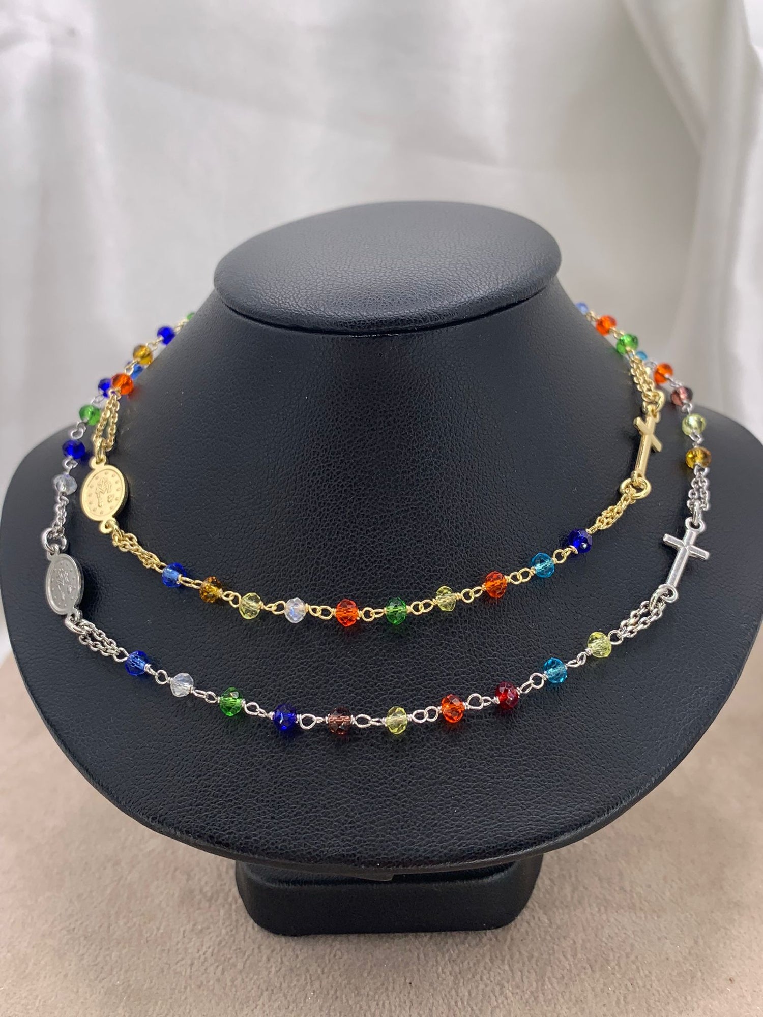 Rosario girocollo multicolor