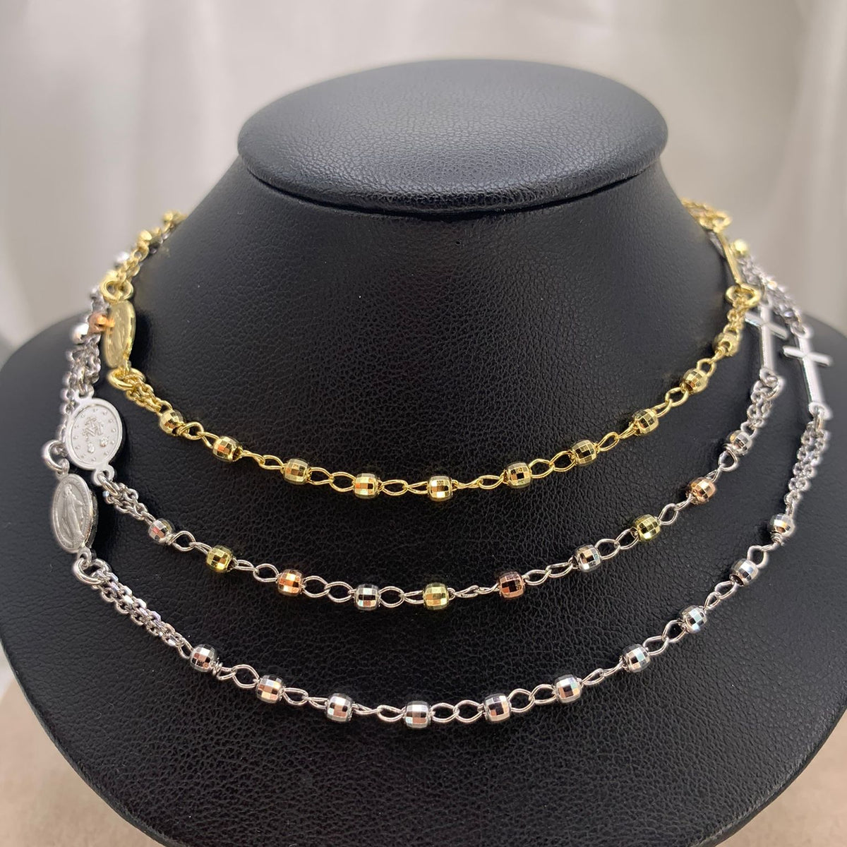 Rosario girocollo disco