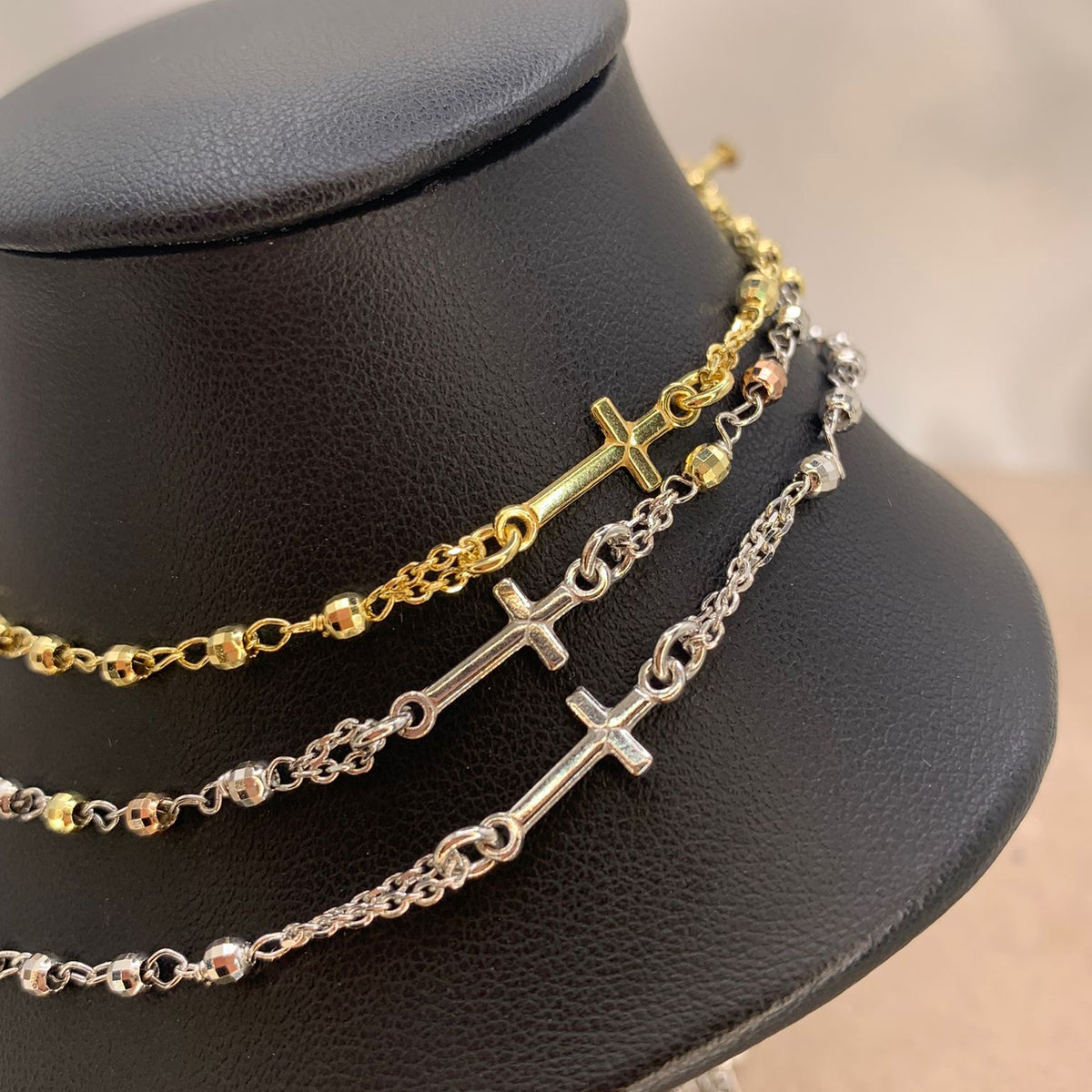 Rosario girocollo disco