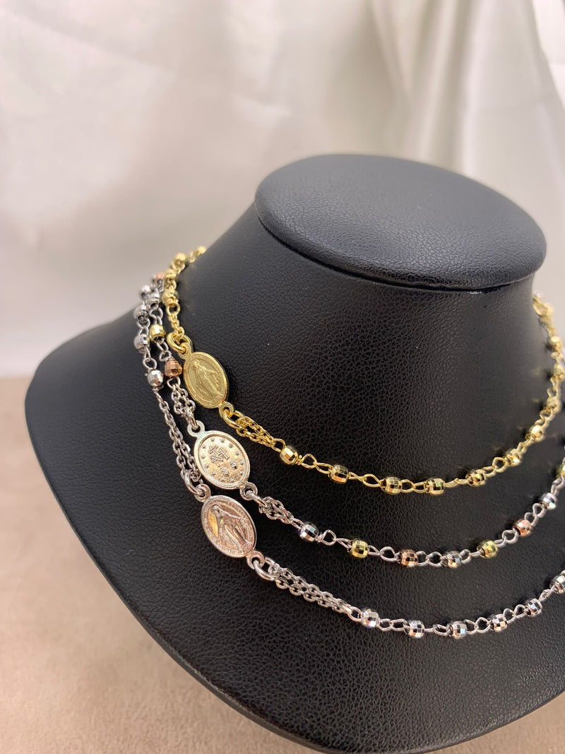 Rosario girocollo disco