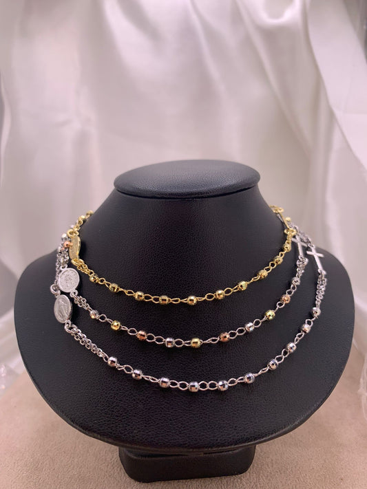 Rosario girocollo disco