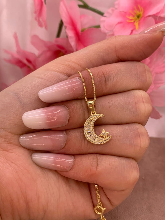 Collana luna baguette