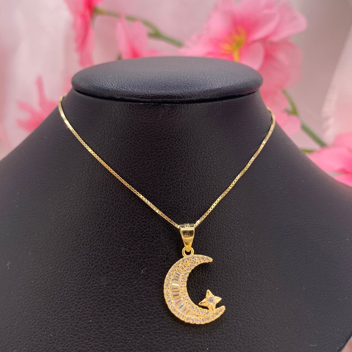 Collana luna baguette