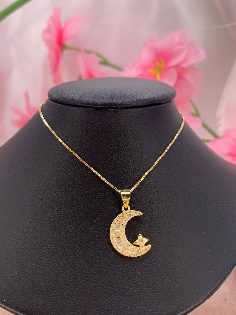 Collana luna baguette