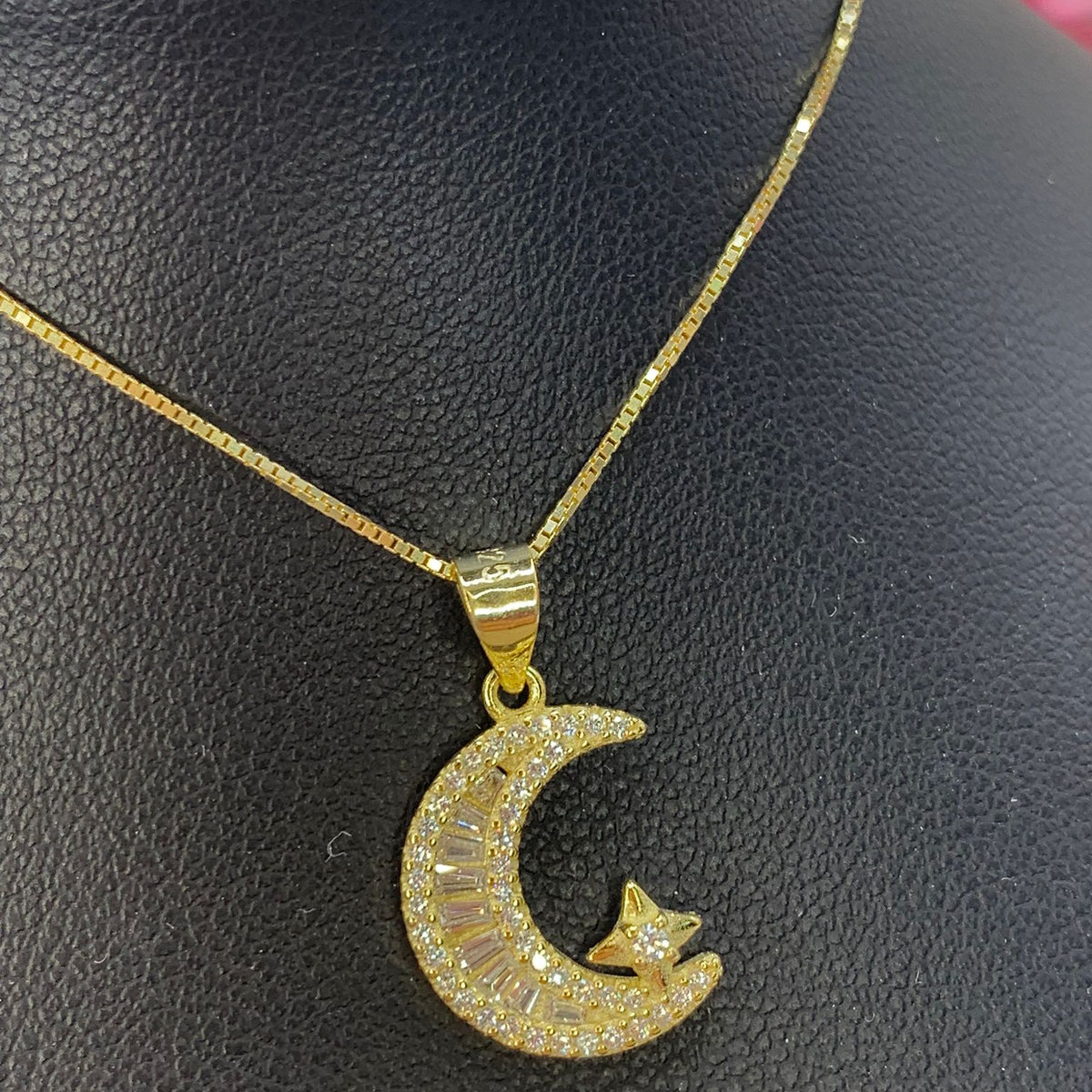 Collana luna baguette