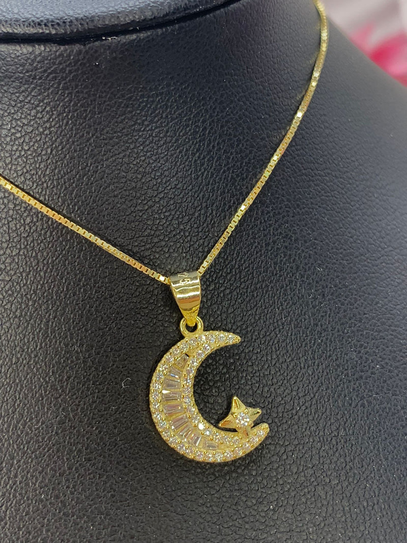 Collana luna baguette