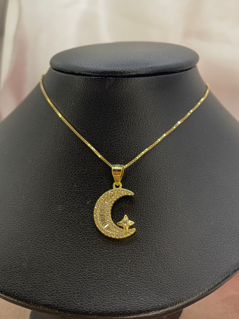 Collana luna baguette