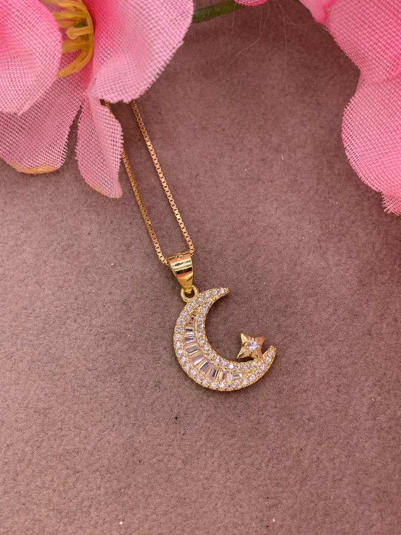 Collana luna baguette