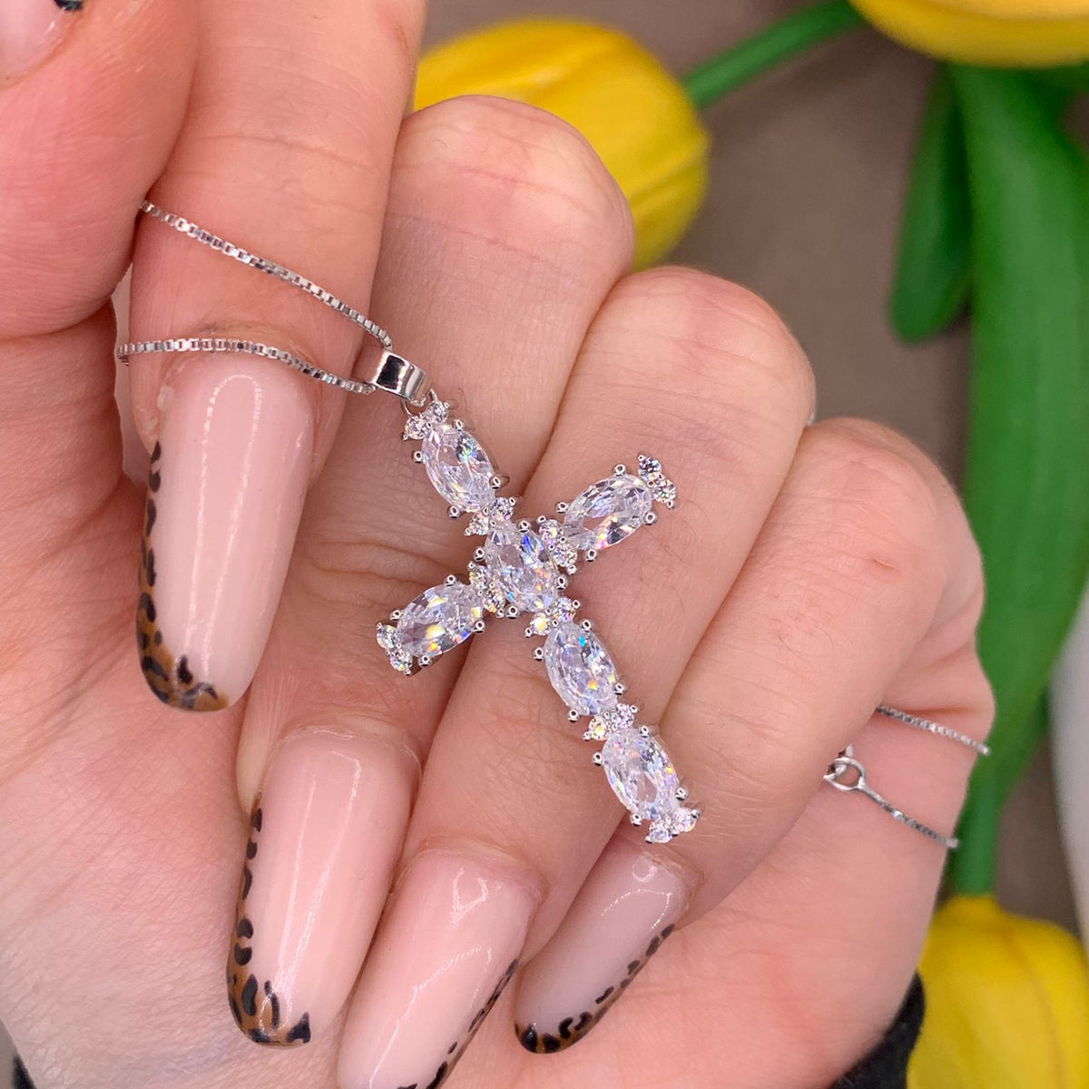 Collana croce diamond