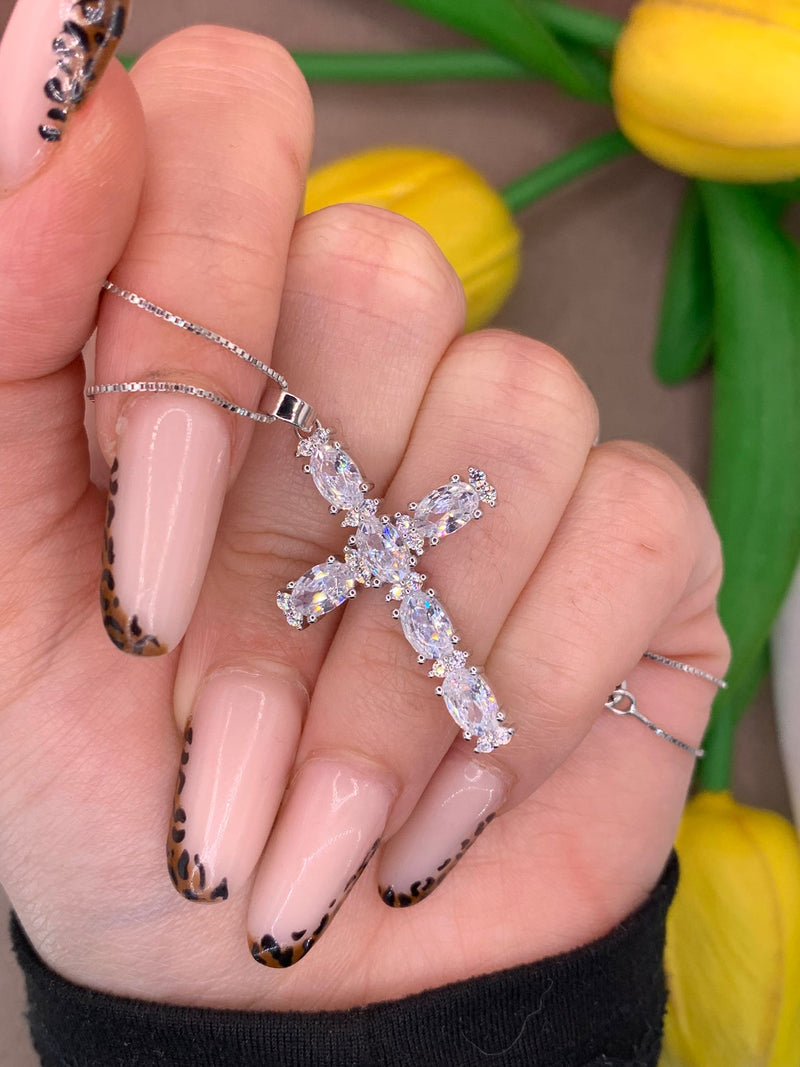 Collana croce diamond