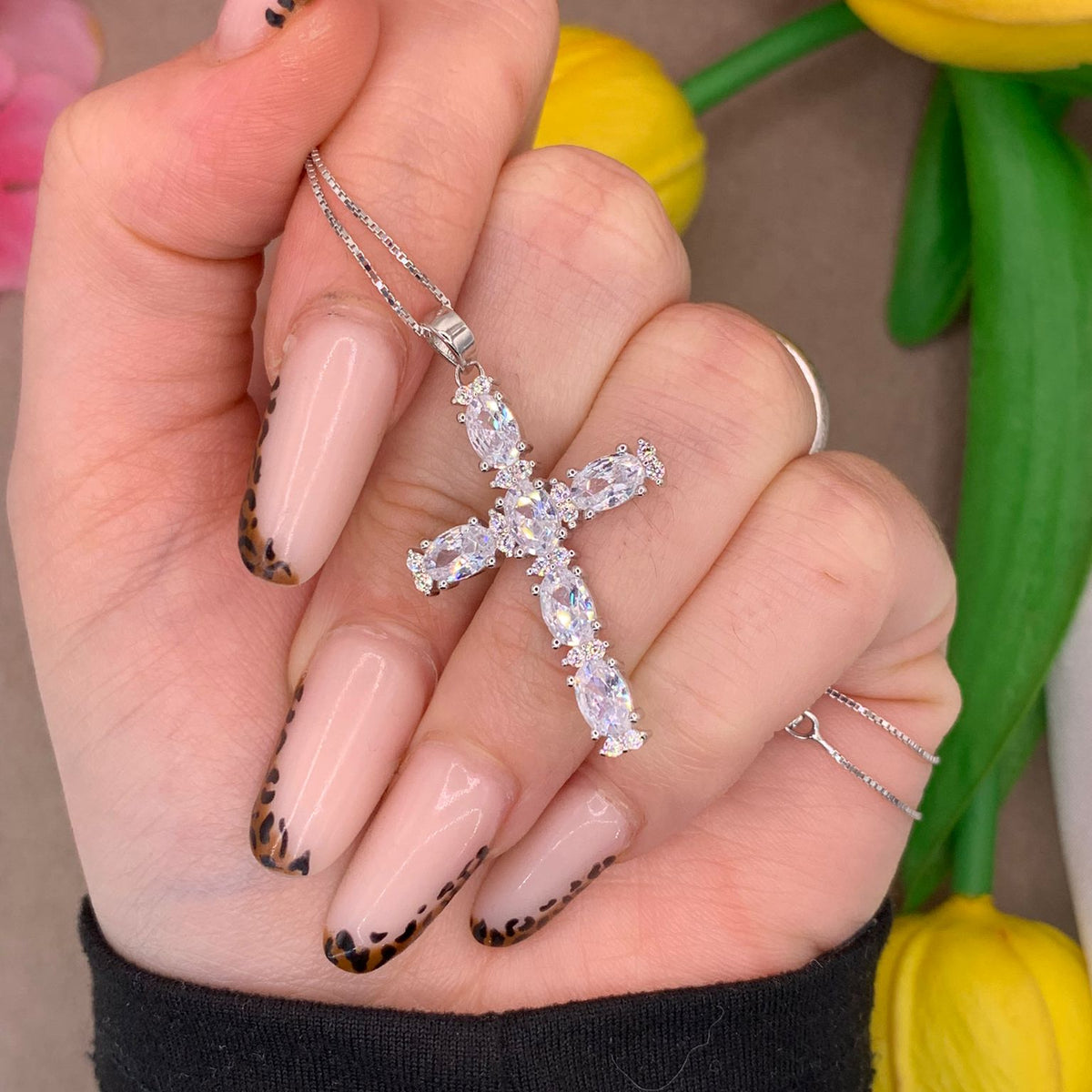 Collana croce diamond