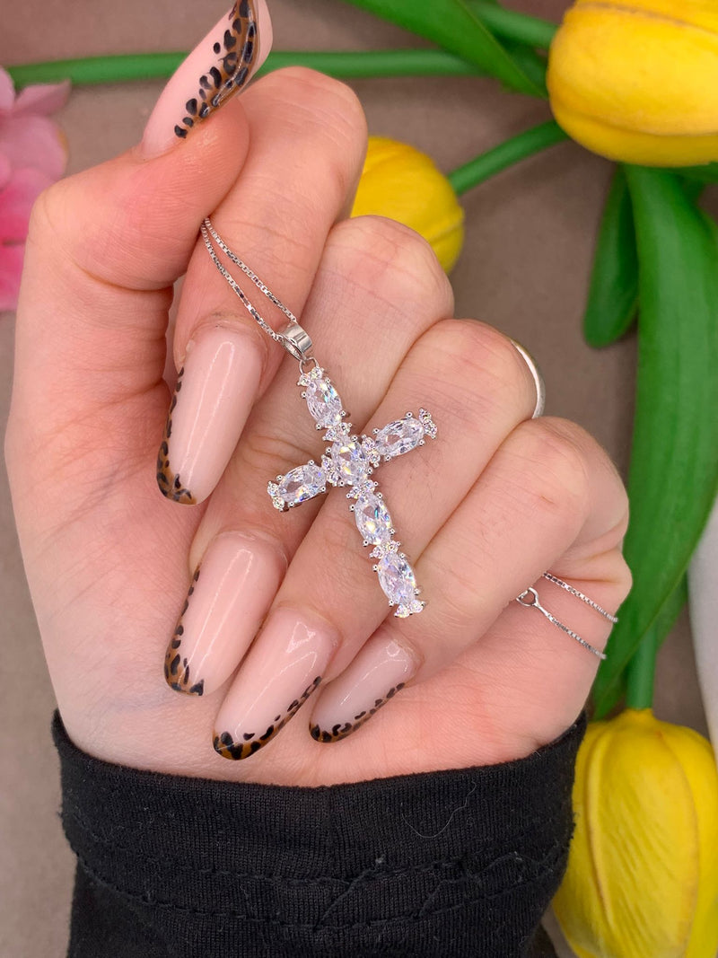 Collana croce diamond