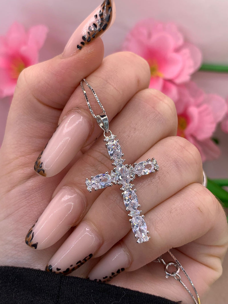 Collana croce diamond