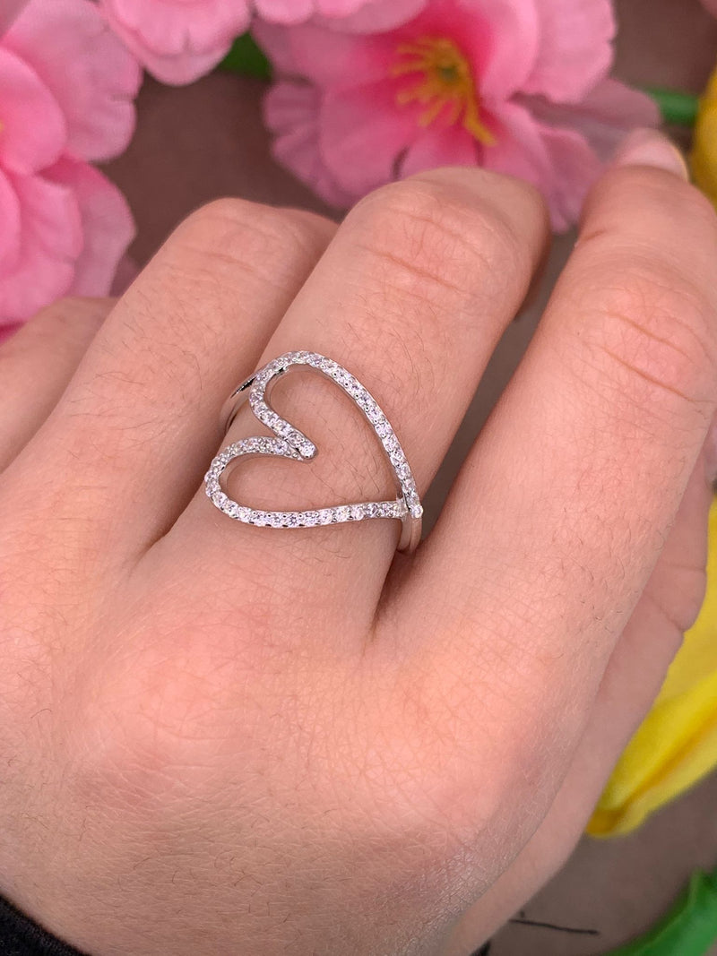 Anello cuore open