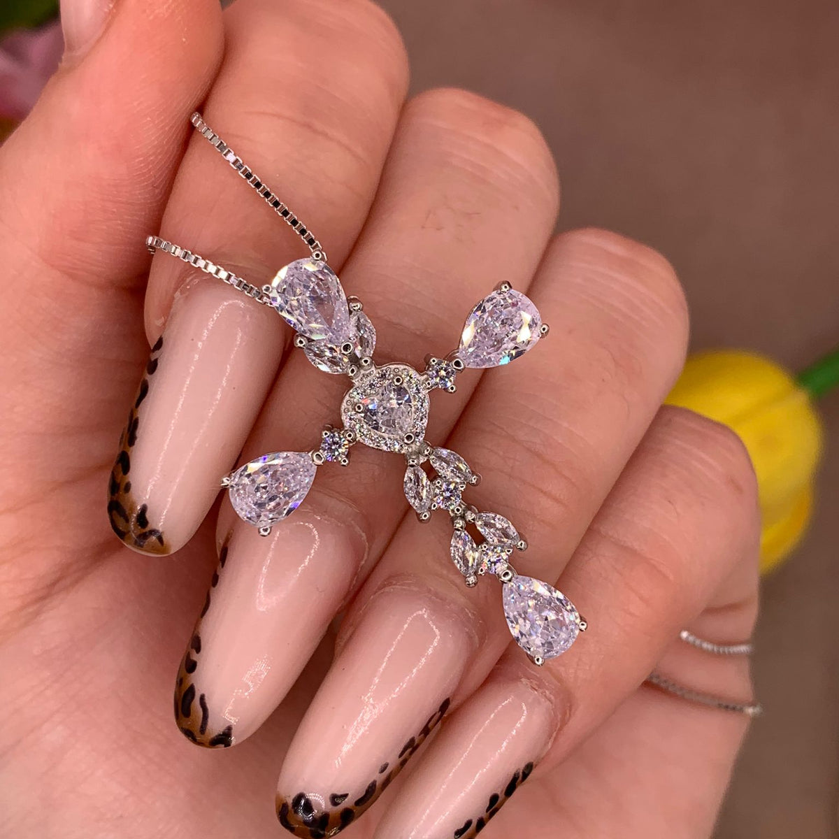 Collana croce cuoricino
