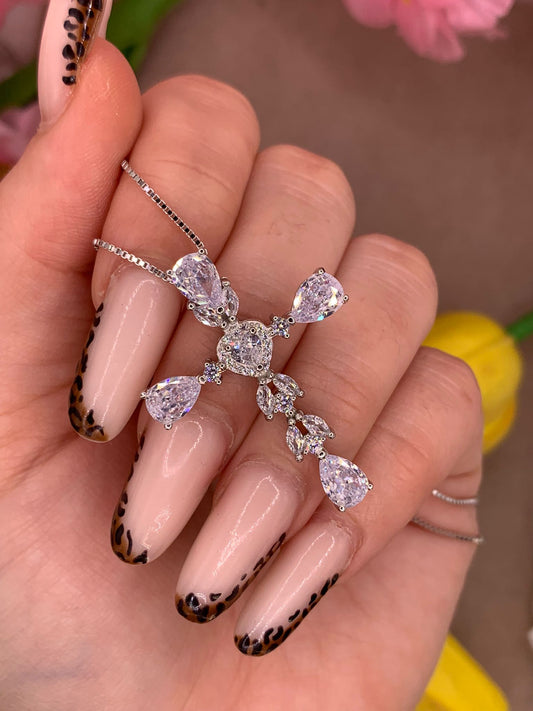 Collana croce cuoricino