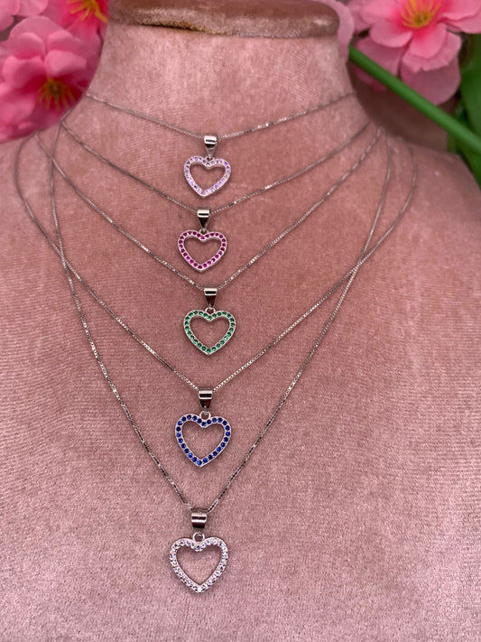 Collana cuoricino open