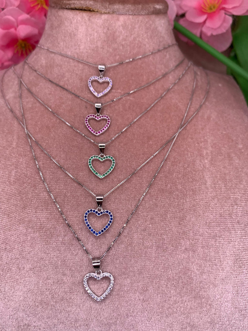 Collana cuoricino open