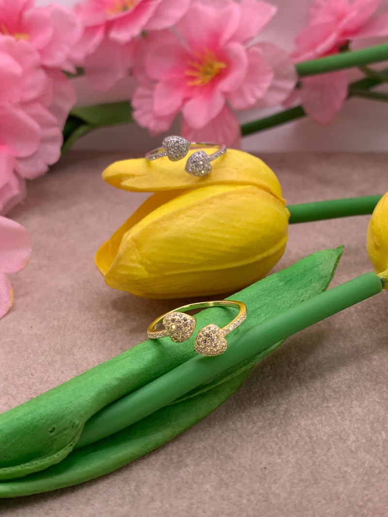 Anello cuore incrocio