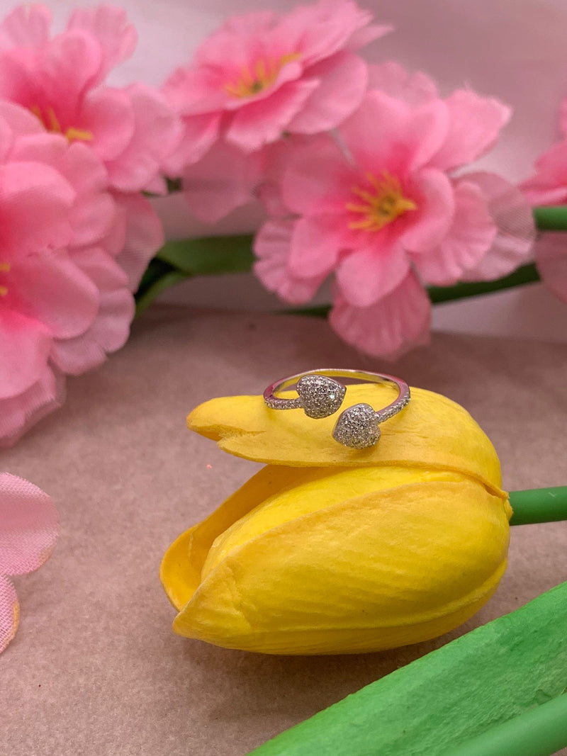 Anello cuore incrocio