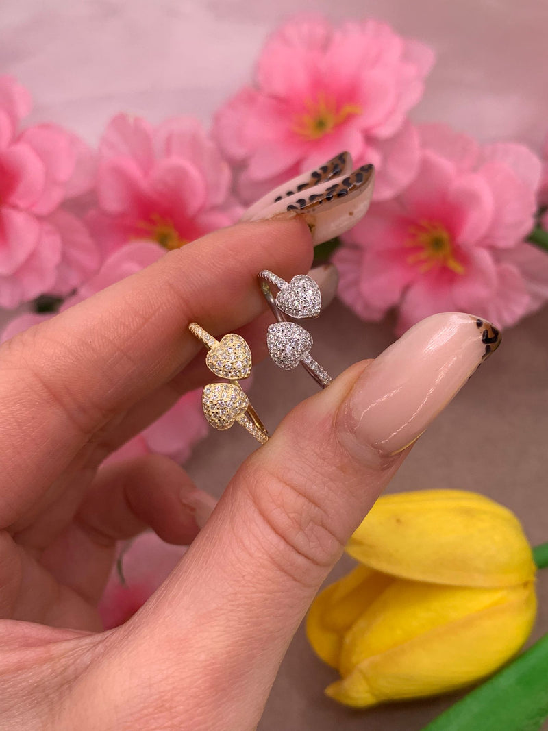 Anello cuore incrocio