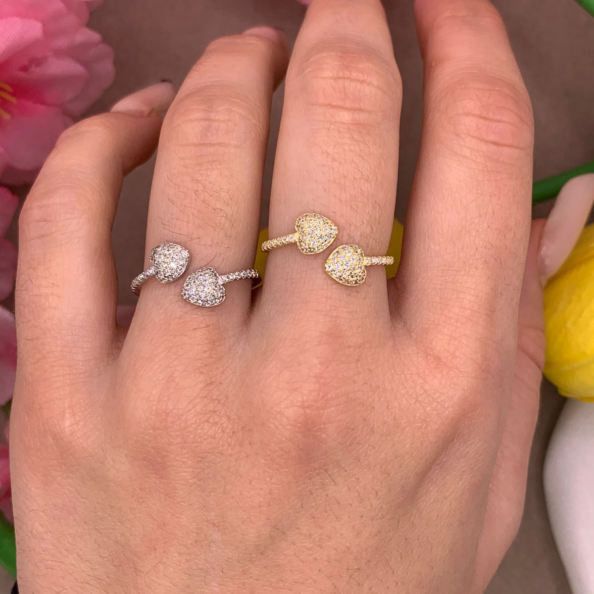 Anello cuore incrocio