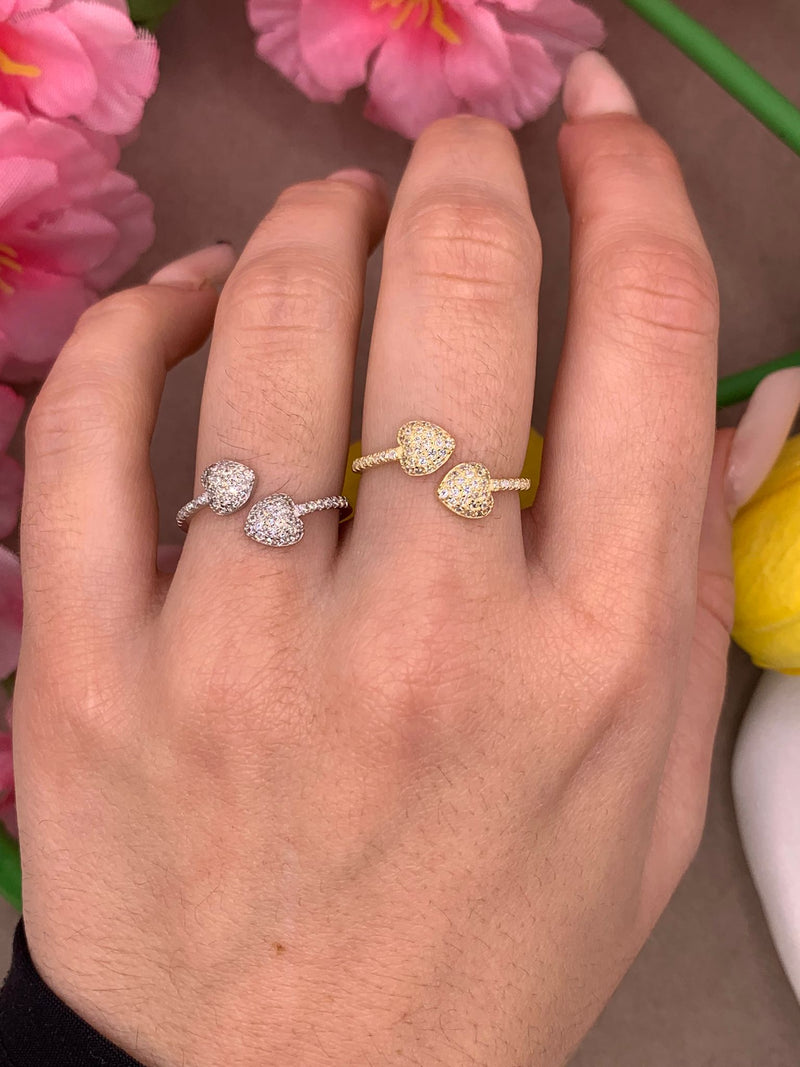 Anello cuore incrocio